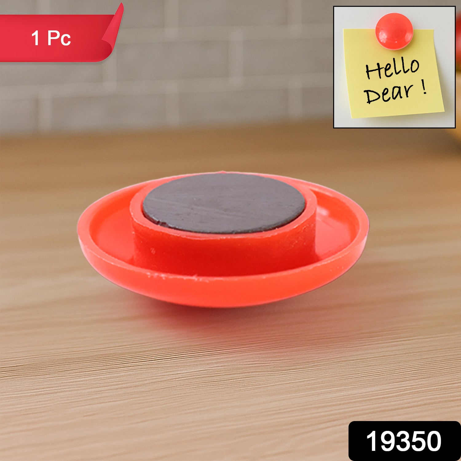 Red Board Magnets Circular Plastic Buttons (1 Pc)