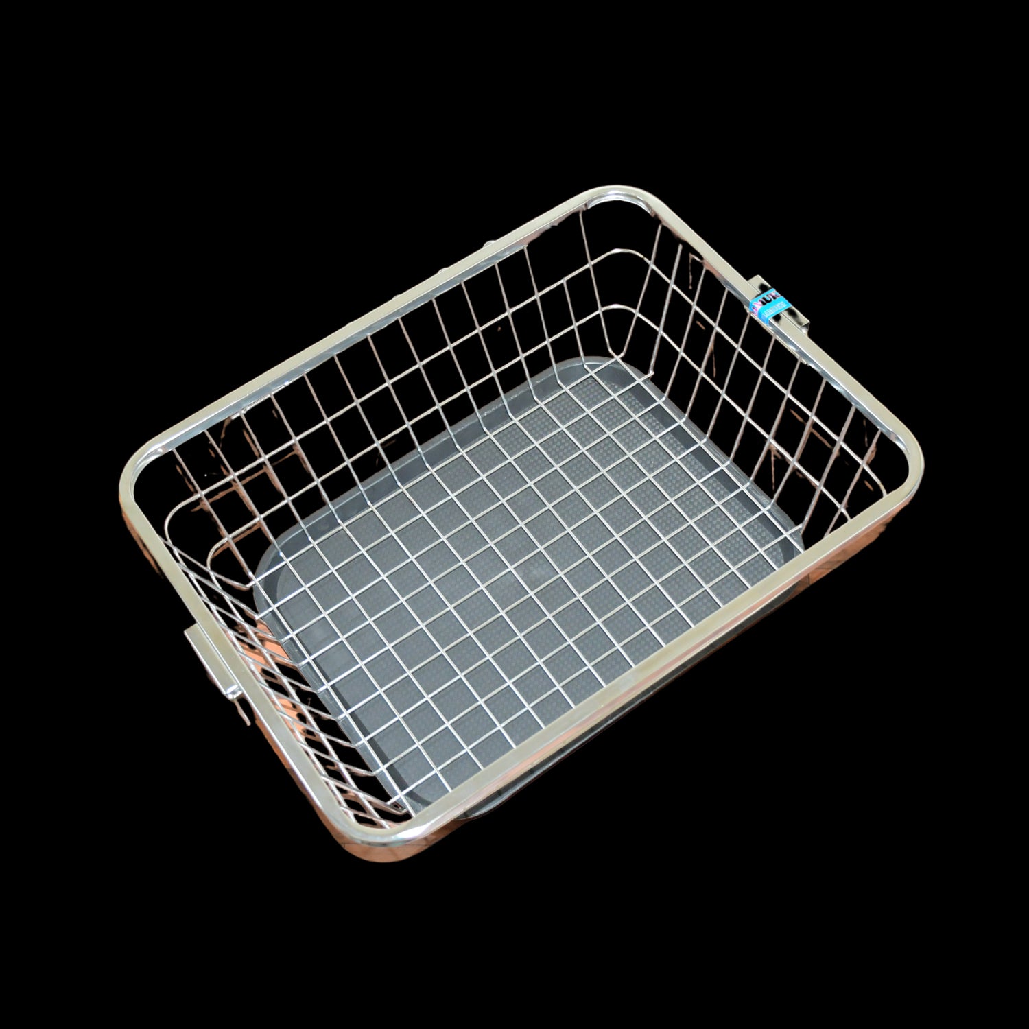 5853 Dish Drainer Rack  With Drip Tray Stainless Steel Dish Drainer Rack With Drip Tray Utensil Drying Stand For Kitchen Plate Rack Bartan Basket For Kitchen Utensilsdish Drying Rack With Drainerbartan Basketplate Stand ( 57 X 45 X 19 Cm)