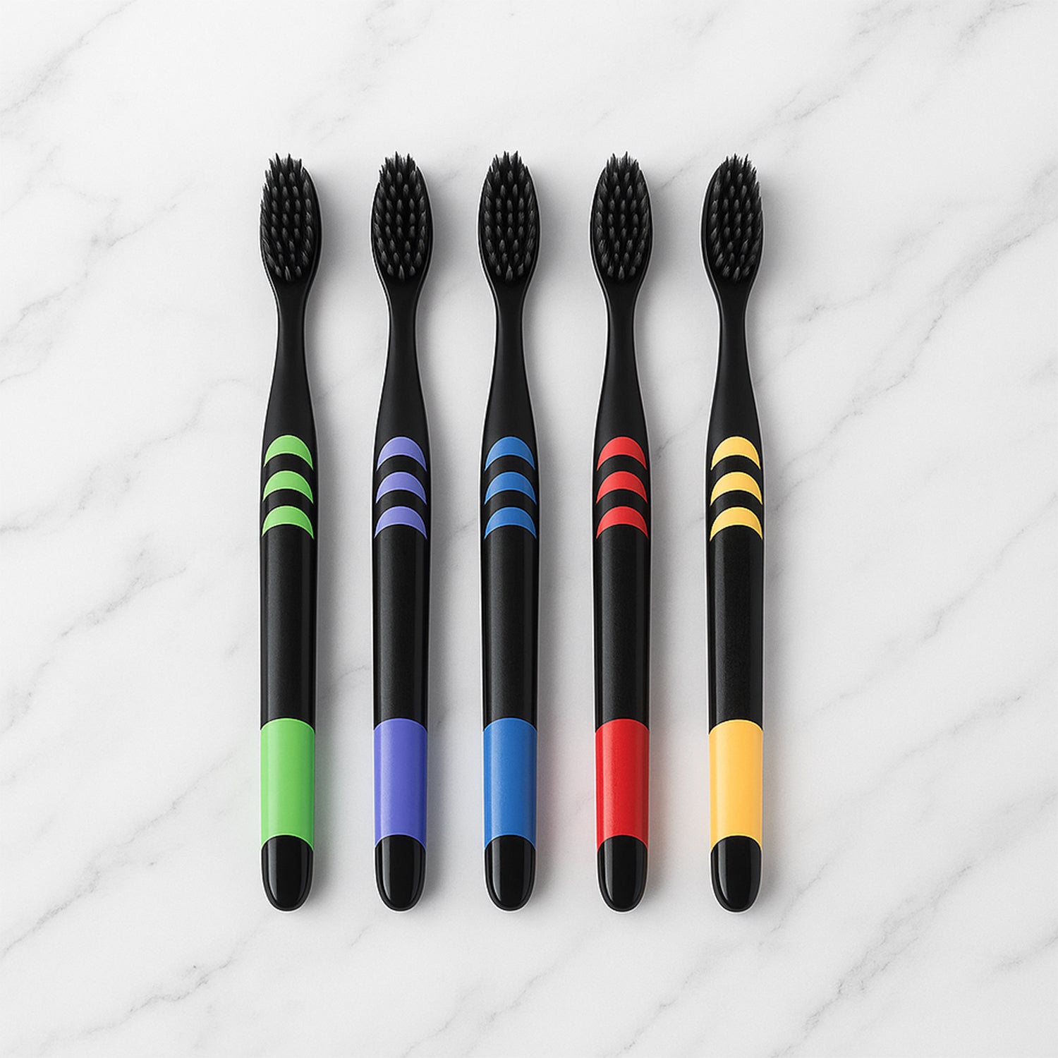 Soft Toothbrush With Plastic Round Box For Men And Women Kids Adultsplastic Toothbrush (10 Pcs Set)