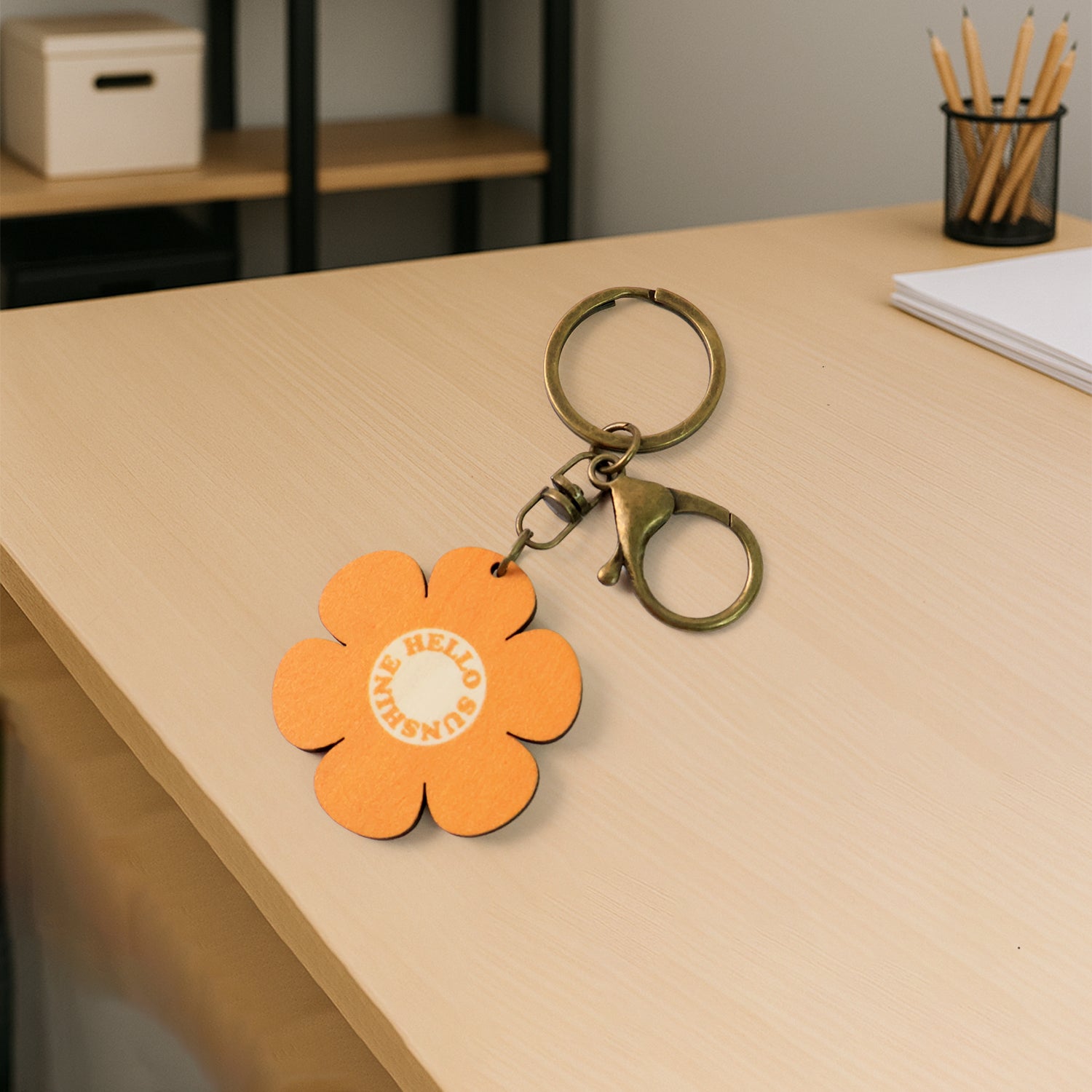 Cute Flower-shaped Keychain (Mix Design  1 Pc)
