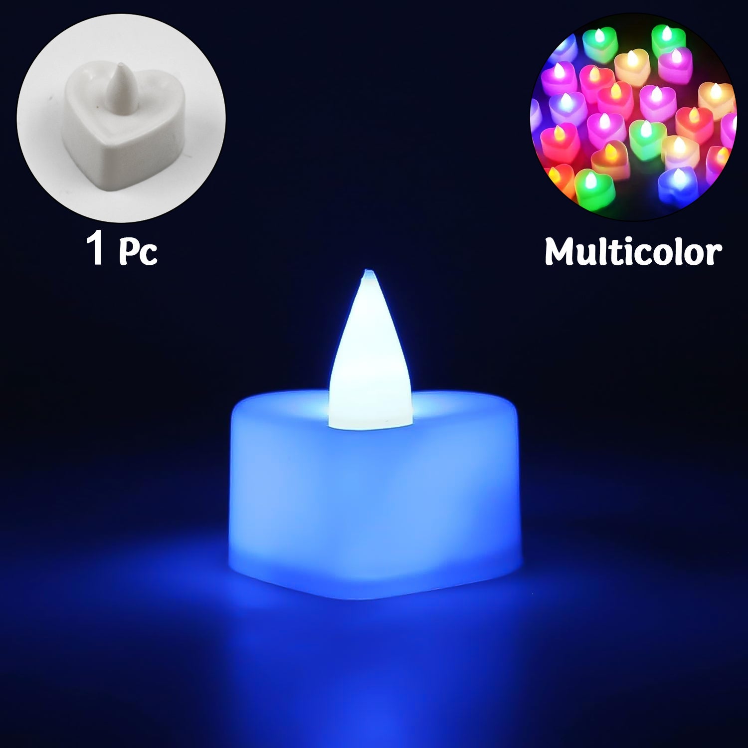 Led Tealights Smokeless Plastic Decorative Candles (Pack Of 1  Multicolor)