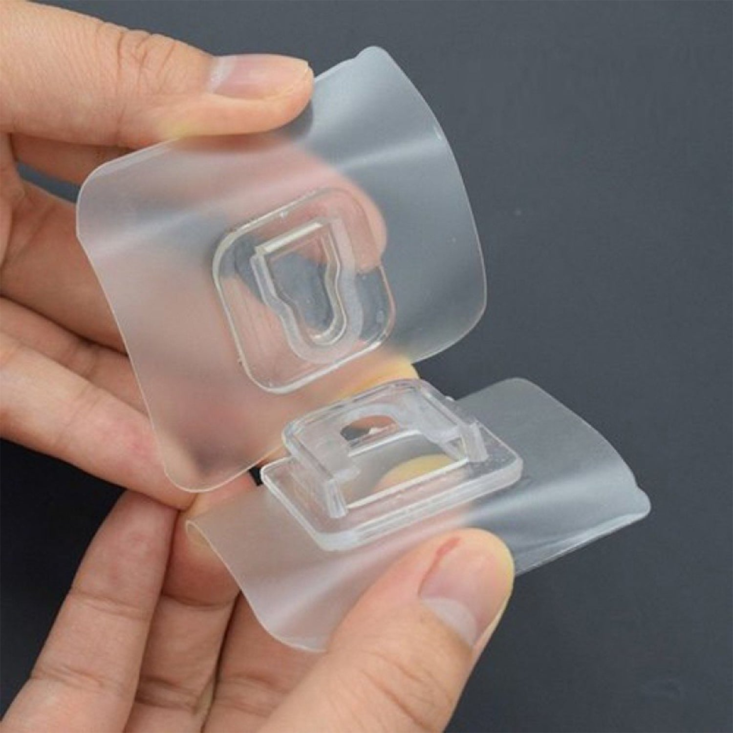 7433 Transparent Adhesive Male Hook Used For Hanging Various Types Of Items (1pc)