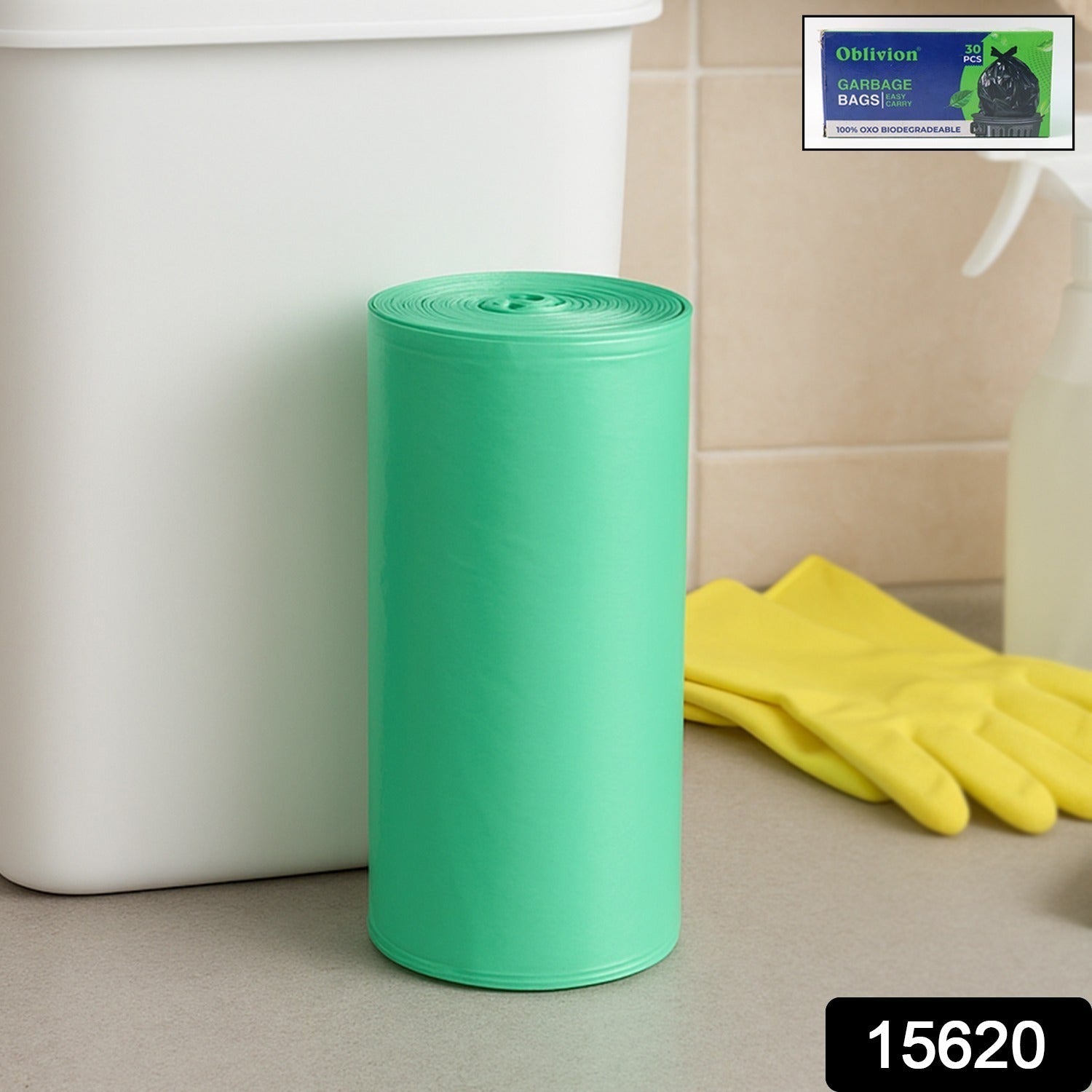 Bio-degradable Eco Friendly Garbage / Trash Bags Rolls (19