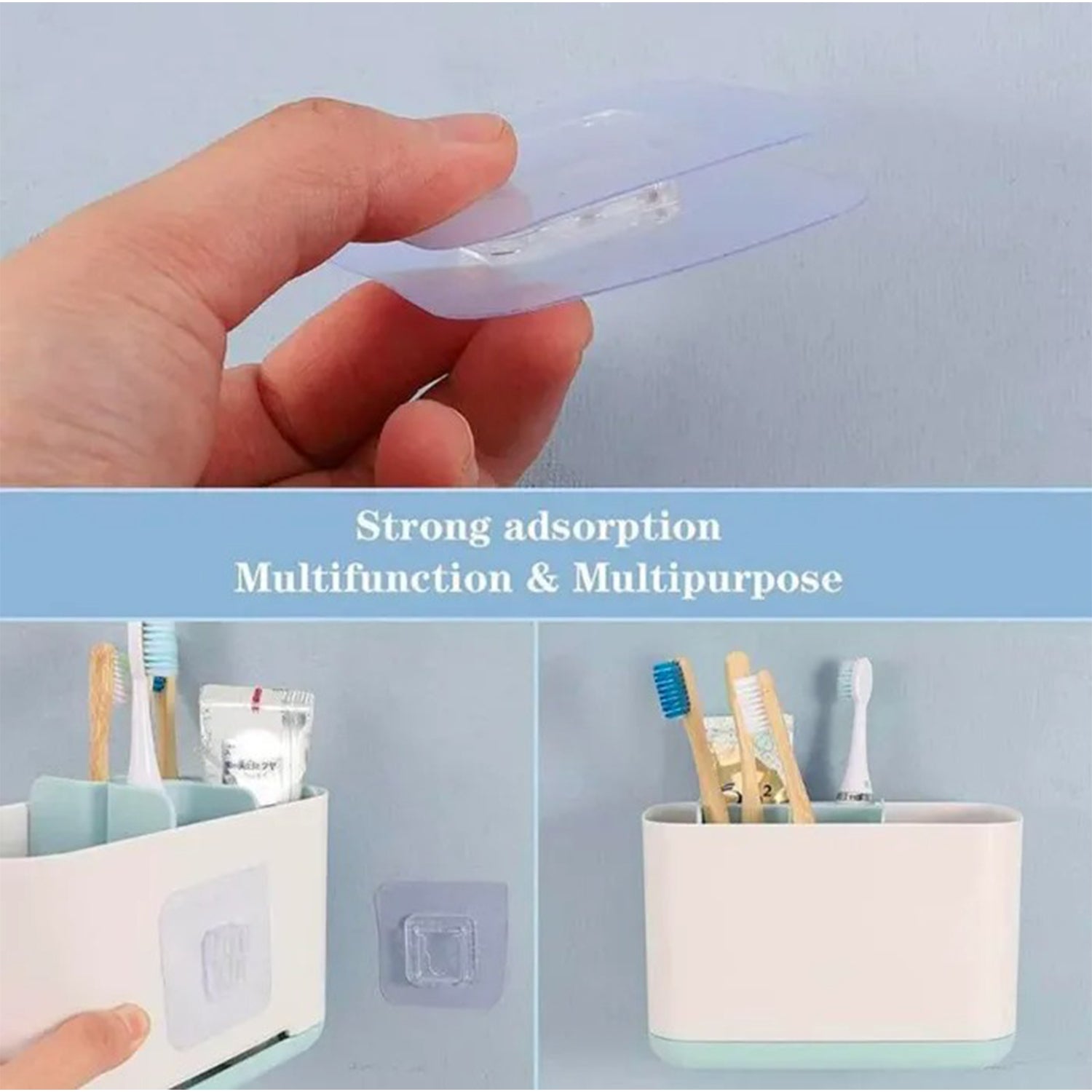 7433 Transparent Adhesive Male Hook Used For Hanging Various Types Of Items (1pc)