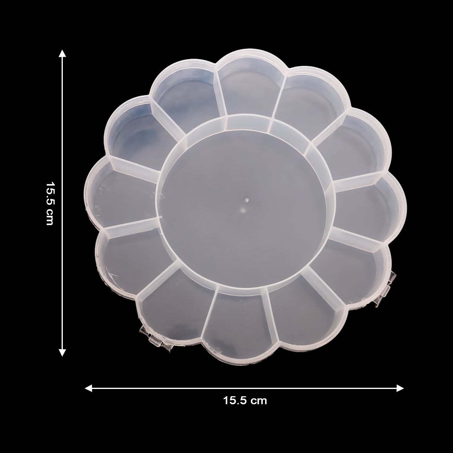 Round Compartment Plastic Storage Box (1 Pc)