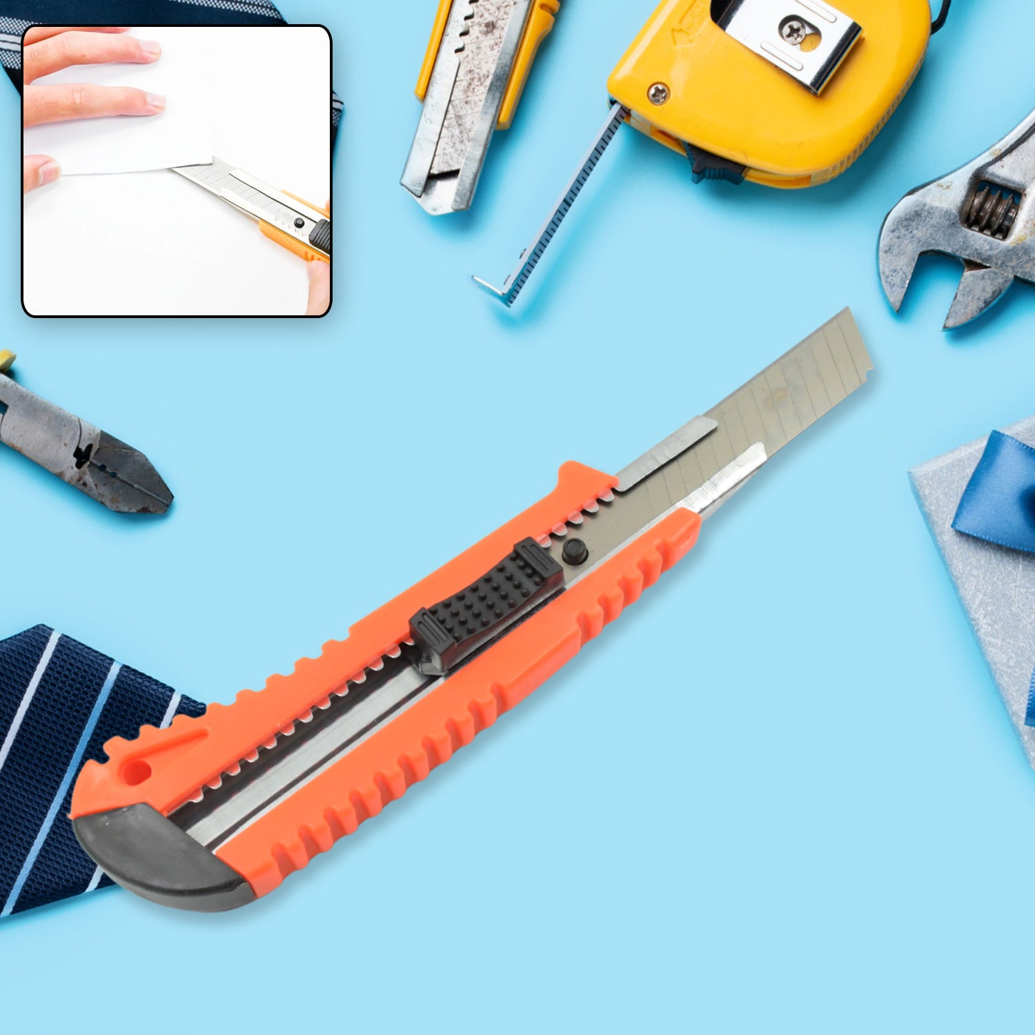 9327 Multi-use Iron Cutter Cutting Blade And Precision Knife Blade Utility Knife - Heavy Duty Industrial Cutter Knife (18mm)