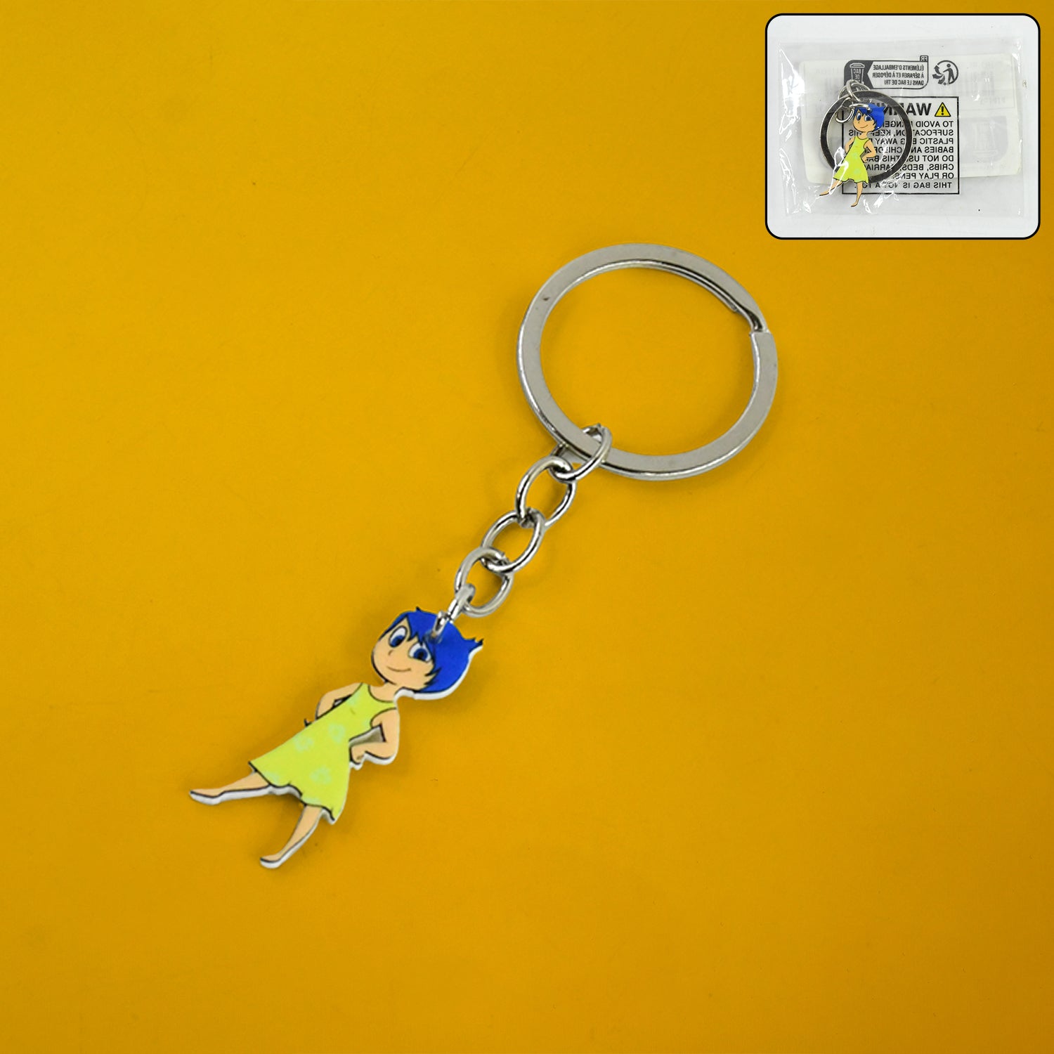 Pixel Style Acrylic Cartoon Keychain With Funky Design (1 Pc)