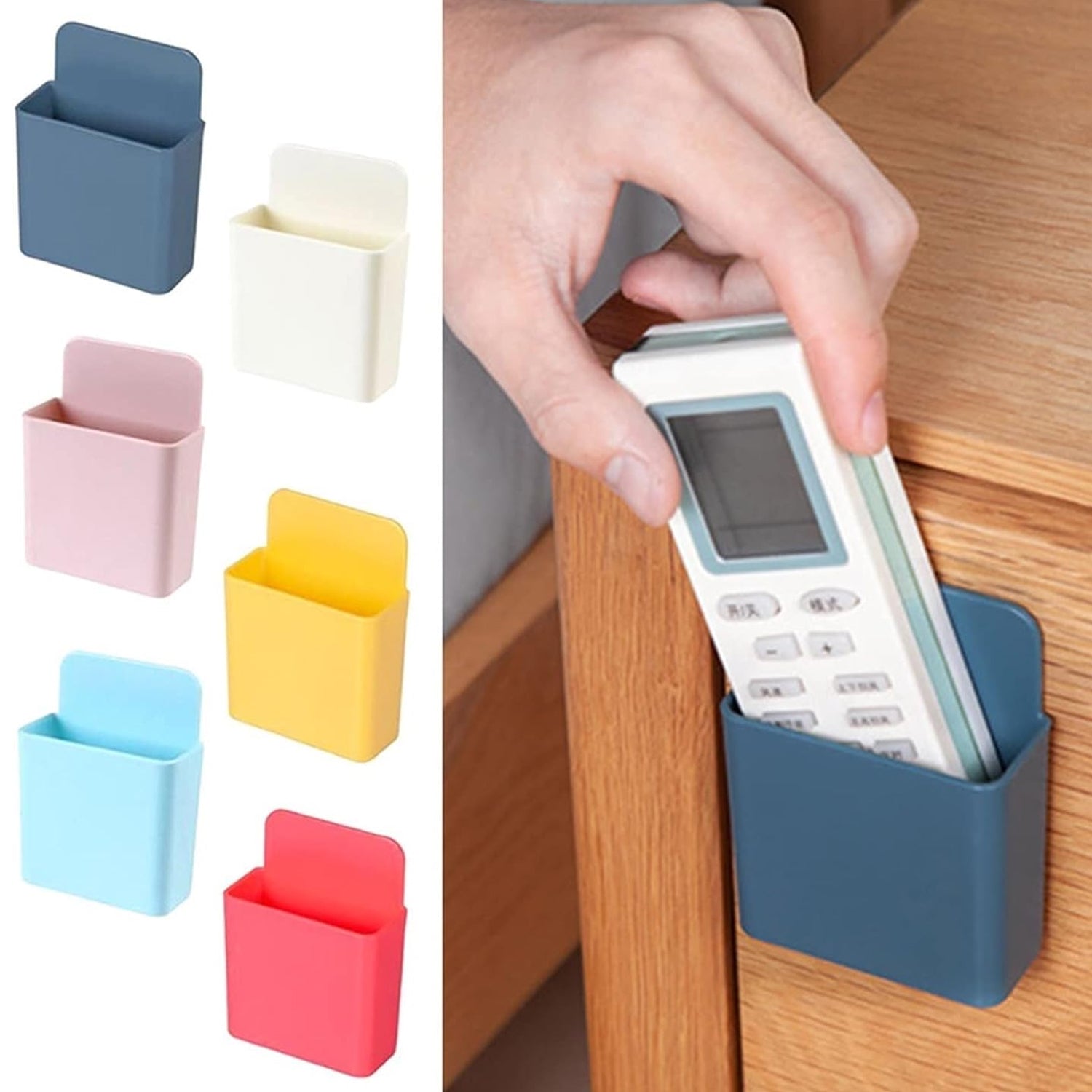 8485  Multipurpose Plastic Wall Mounted Remote  Mobile Holder Stand  (Pack Of 4)