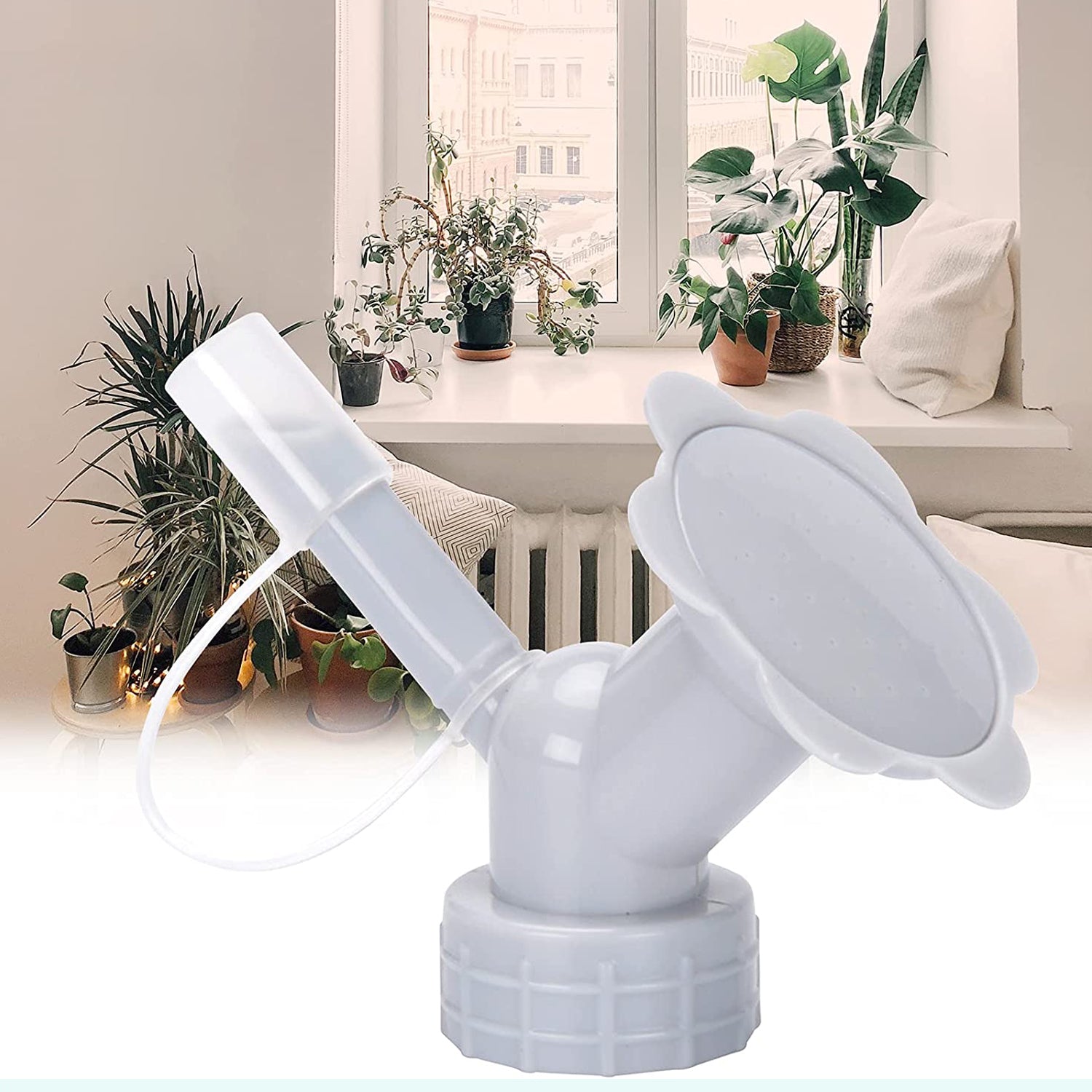 4978   2 In 1 Bottle Cap Sprinkler Dual Head Bottle Watering Spout Double Ended Bottle Watering Nozzle  Watering Can Nozzle For Indoor Seedlings Plant Garden Tool