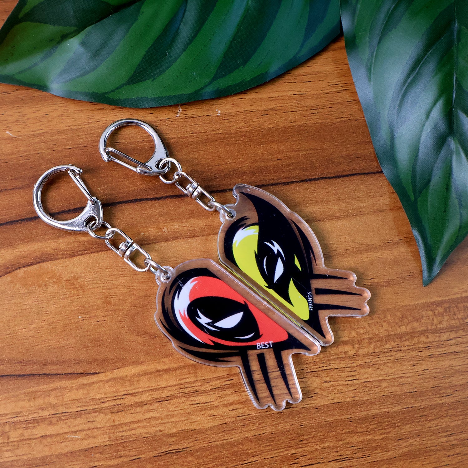 2-in-1 Best Friends Matching Acrylic Breakable Keychain – Tarika’z