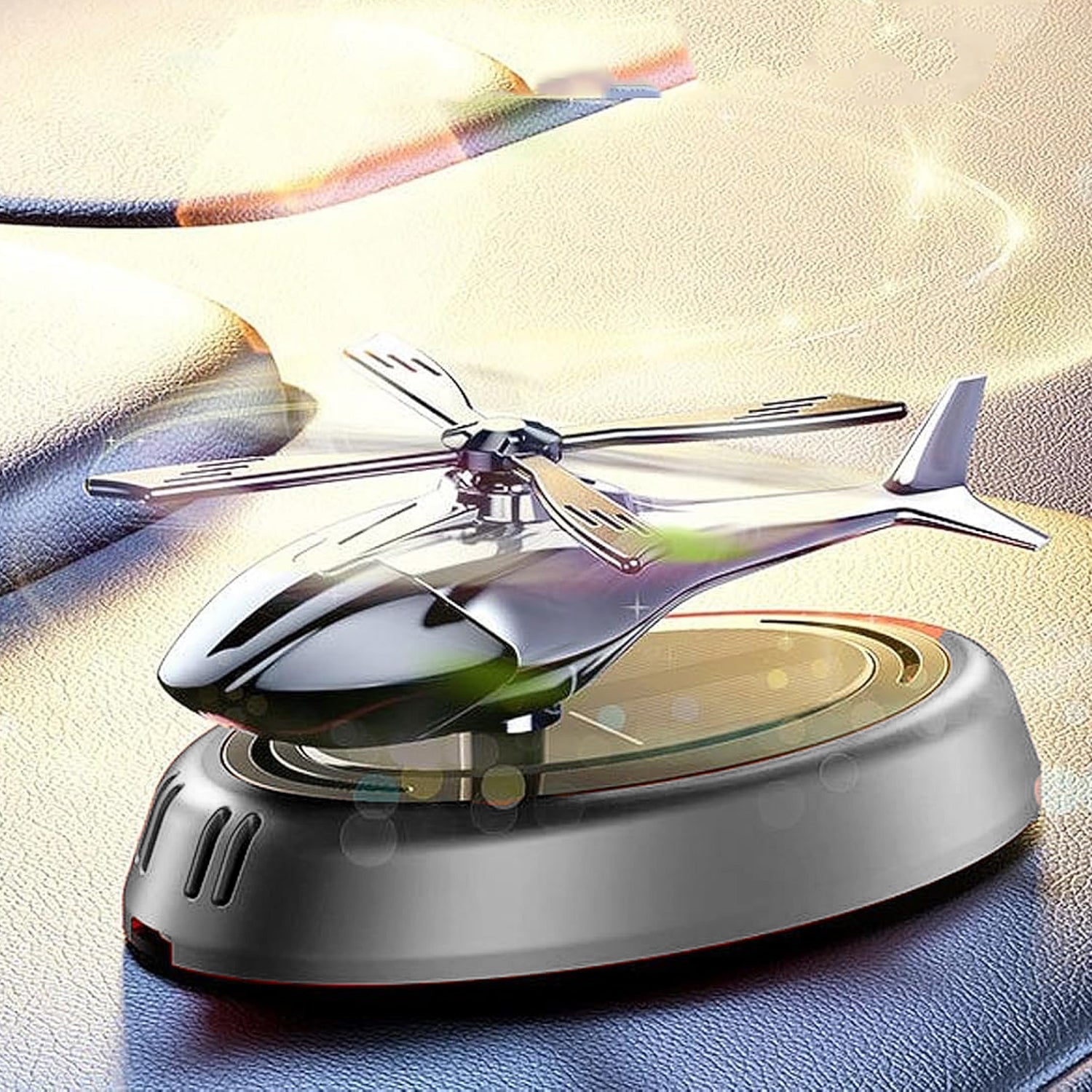 Car Dashboard Perfume Diffuser With Rotating Blades (1 Set)