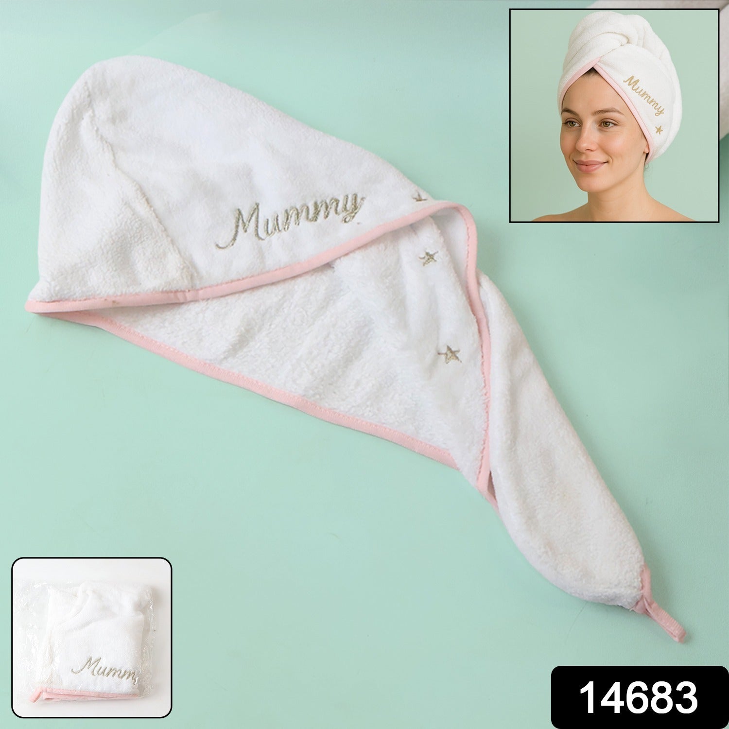 Luxury Microfiber Hair-drying Towel Wrap (1 Pc)