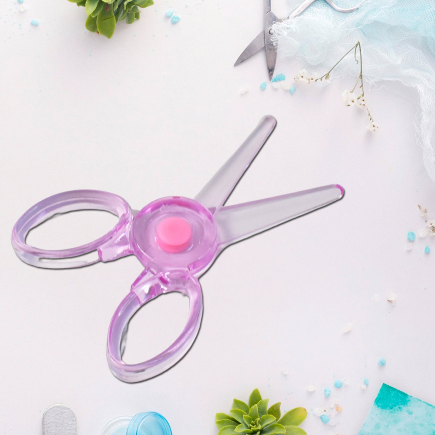 Plastic Child-safe Scissor (1 Pc  Mix Color)