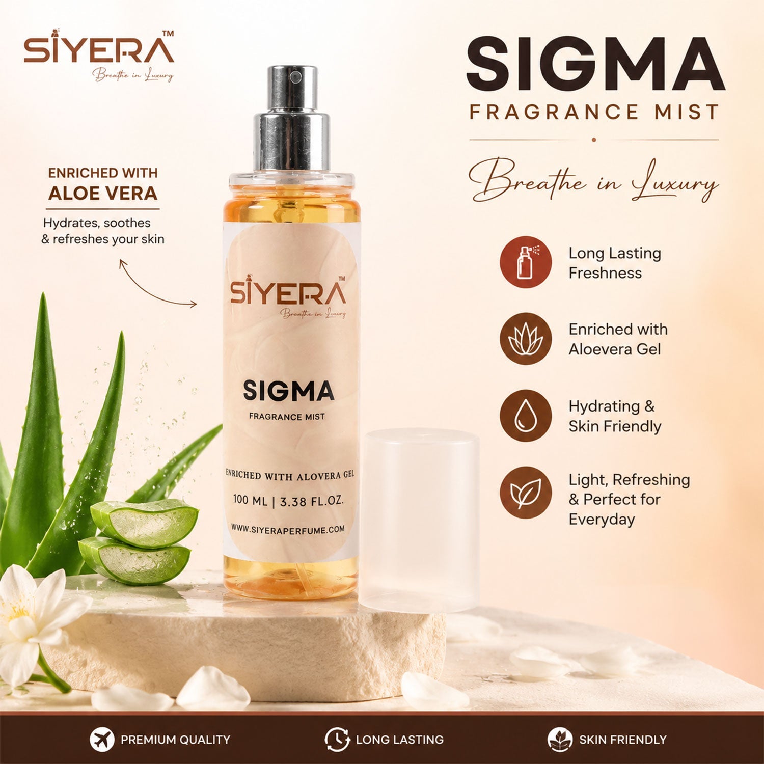 Application of fragrance mist spray for fresh scent
