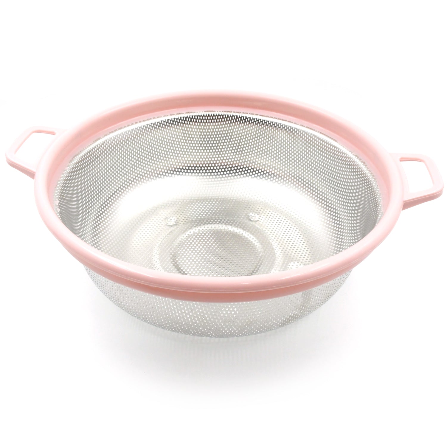 7147 Big Stainless Steel Colander With Handle Large Metal Mesh Basket Strainer For Pasta Spaghetti Berry Veggies Fruits  Kitchen Food Colander Dishwasher Safe (1 Pc )